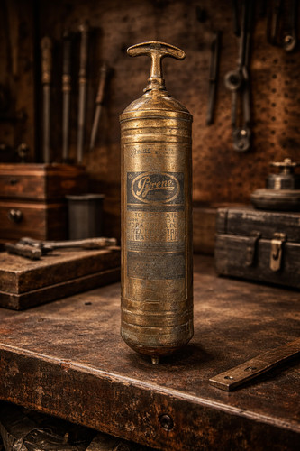 Vintage brass pyrene fire - vintage,
