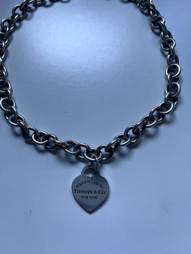 Tiffany heart tag - &, choker