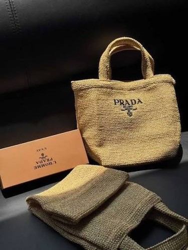 Prada perfume raffia straw - prada, vip