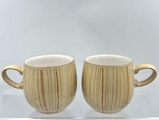 2x Denby Caramel Stripes