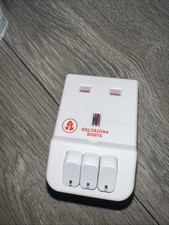 Masterplug MSWG3 Three Socket Surge Protected Adaptor with Individual Switches