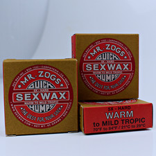 Mr Zogs Sex Wax Surfboard Wax Blocks x3 Warm  (Free Delivery) 