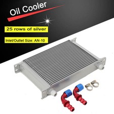 Oil Cooler Kit 25 Rows AN10 Engine Transmission Oil Cooler with 2* Hose Fittings
