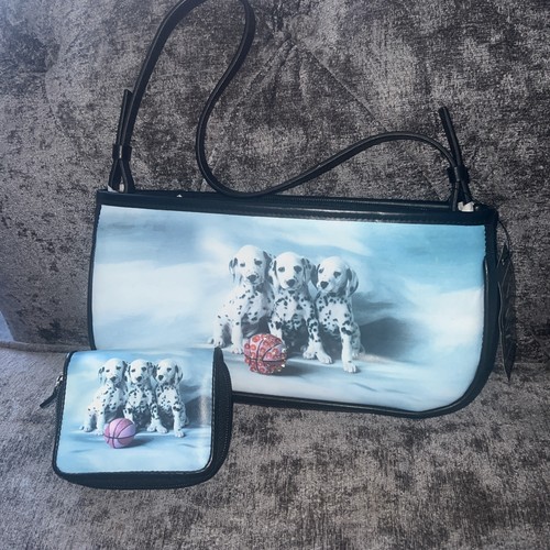 Dalmatian print handbag with - print,