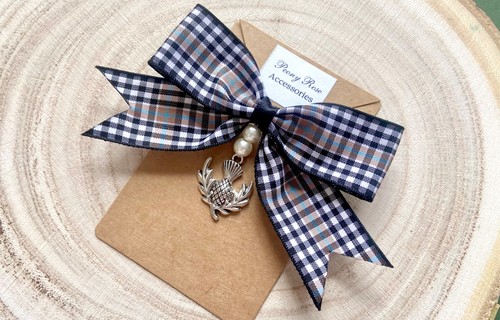 Scottish burns tartan brooch - scottish, |