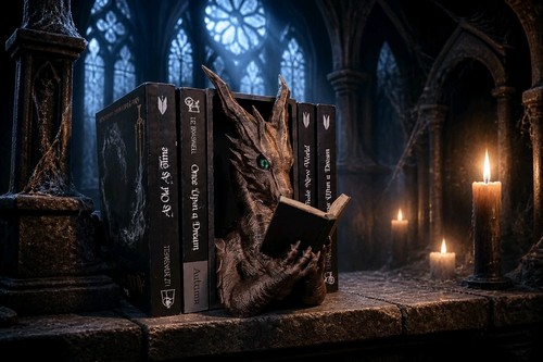 Reading dragon book - dragon,