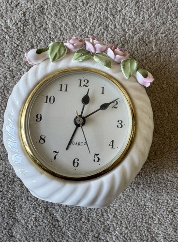 Vintage clock rose flower - vintage,