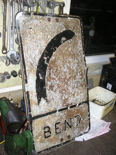 Vintage aluminium bend road - aluminium, 'bend'