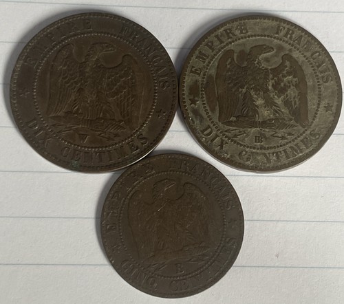 French coins napoleon - x,