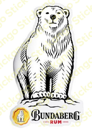 Bundaberg rum sticker 80mm - bundaberg,