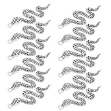 30 Pcs Retro Serpentine Pendant Alloy Charm Charms for Bracelet Making