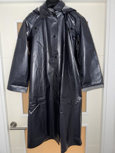 Retro raincoat patent - patent, coat