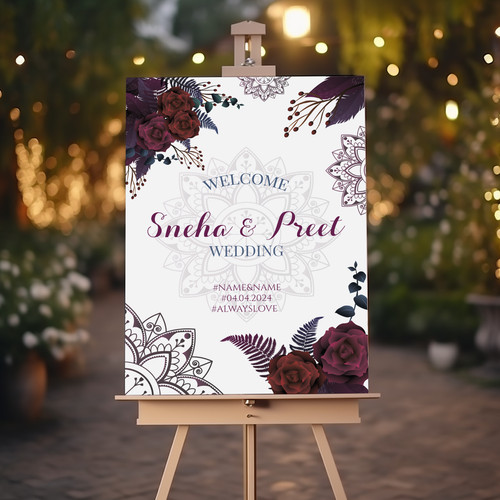 Indian wedding welcome - indian, sign