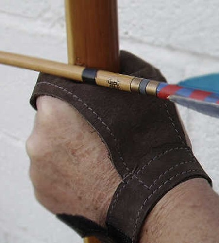 Bow hand protector prevents - hand,