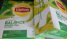 Lipton Green TEA a Moment to Balance Green Tea --200 Enveloped Tea Bags
