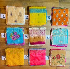 25 Sari Squares 6"x6" Mixed
