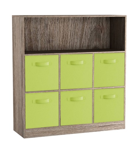 Wide cube bookcase - bookcase, wooden
