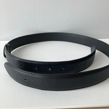 Gant Leather Belt Without Buckle Black Size 85 W31 Made In Italy