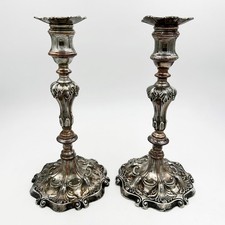 PAIR GEORGIAN CANDLESTICKS OLD