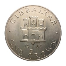 1968 Gibraltar 1 Crown