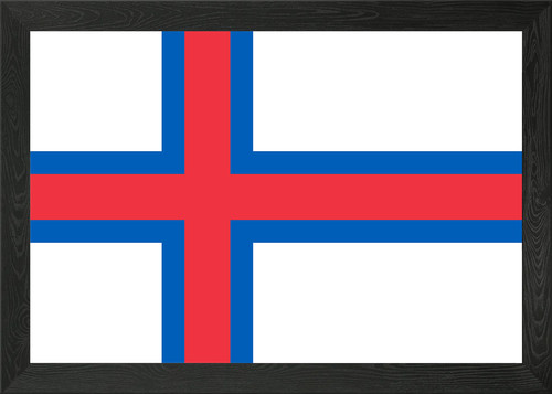 Faroe islands flag framed wall - faroe,