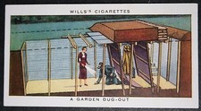 British  World War 2    Garden Air Raid Shelter     Vintage 1930's Card  FE04M