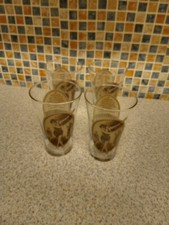 Rare Coca-Cola Soda Fountain Flare Glass Mothers Pizza Parlour No 3 of 6 set 4