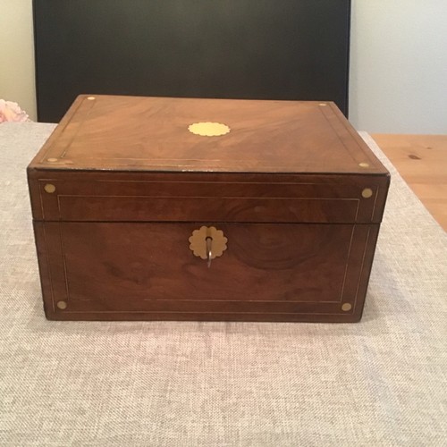 Victorian brass inlaid figured - brass,