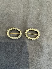 Pair vintage oval - pair, rhinestone