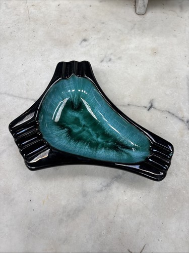 Vintage mcm green drip glaze - vintage,