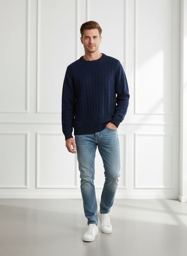 Mens plain classic cable - plain,
