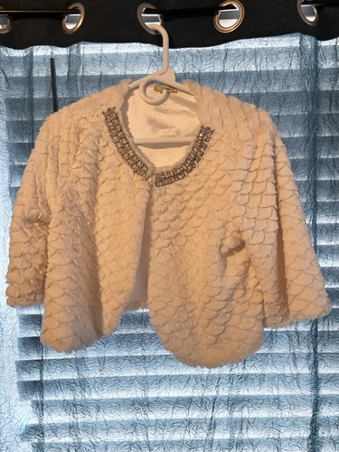Haani ivory faux fur bolero - haani,