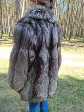 GORGEOUS REAL SILVER FOX COAT