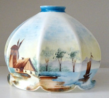 LARGE ANTIQUE GLASS LAMPSHADE