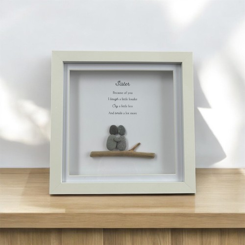 Personalised sister pebble - pebble, art