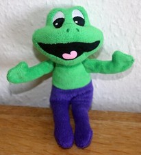 Vintage FREDDO FROG Soft Plush Toy  green/purple preowned