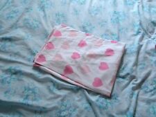 Pink and White Hearts Print Reversible Single Duvet Cover 