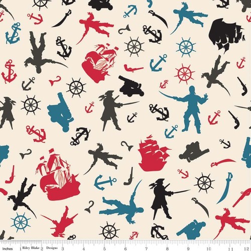 Fat quarter pirate matey - fat,