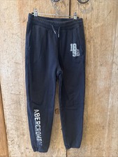 Abercrombie Black Tracksuit Bottoms Age 13-14