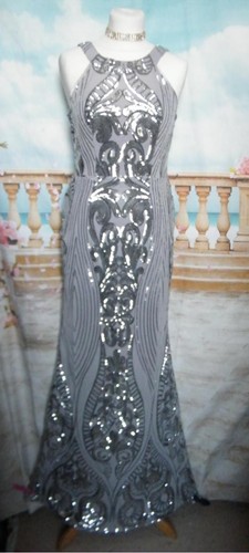 Maxi evening dress grey - dress,