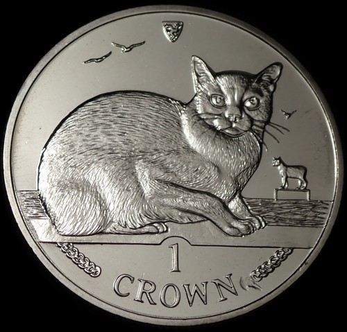 Isle man one crown - of,