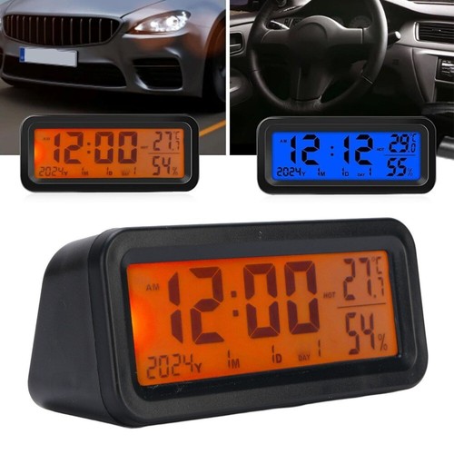 Car clock with thermometer - clock,