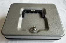 Helix Heavy Duty Cash Box With Key for Coins & Notes 245mm x 185mm x 85mm