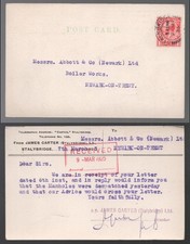 1925 KGV STALYBRIDGE James Carter Ltd Postcard