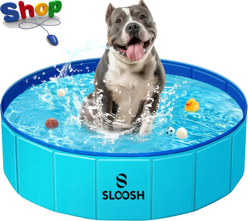 Foldable dog paddling pool - foldable,