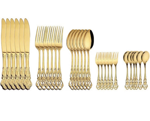 Gold metal floral handle - gold,
