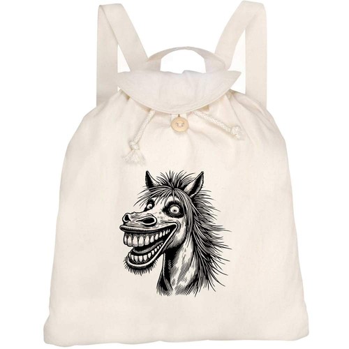 Crazy horse canvas rucksack - horse',
