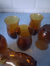 Vintage x 6  Handmade Amber