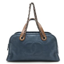 CHANEL In the Mix Matelasse Coco Mark Chain Shoulder Bag Handbag Mini Boston Lea