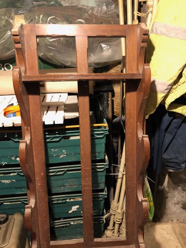 Antique wooden gun display - gun,